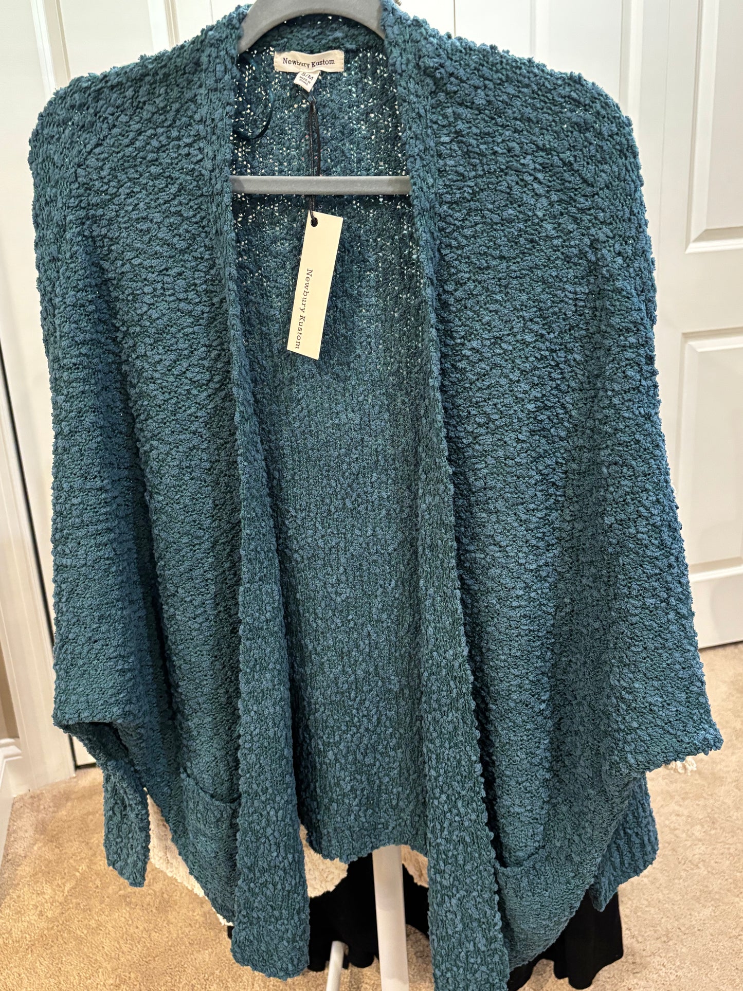 Pine Green Popcorn Cardigan