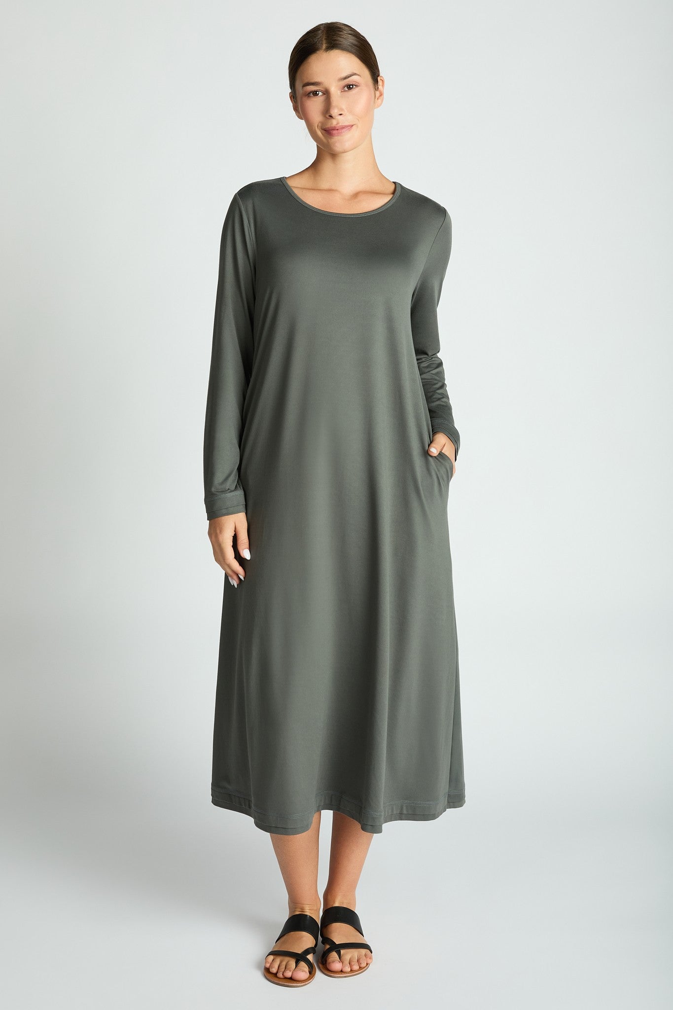 Jersey Knit Long Sleeve Bra Dress