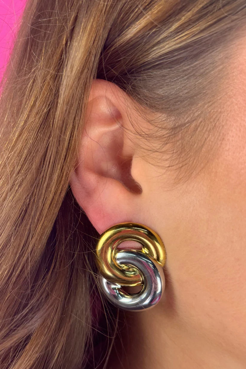 Mixed Link Earrings