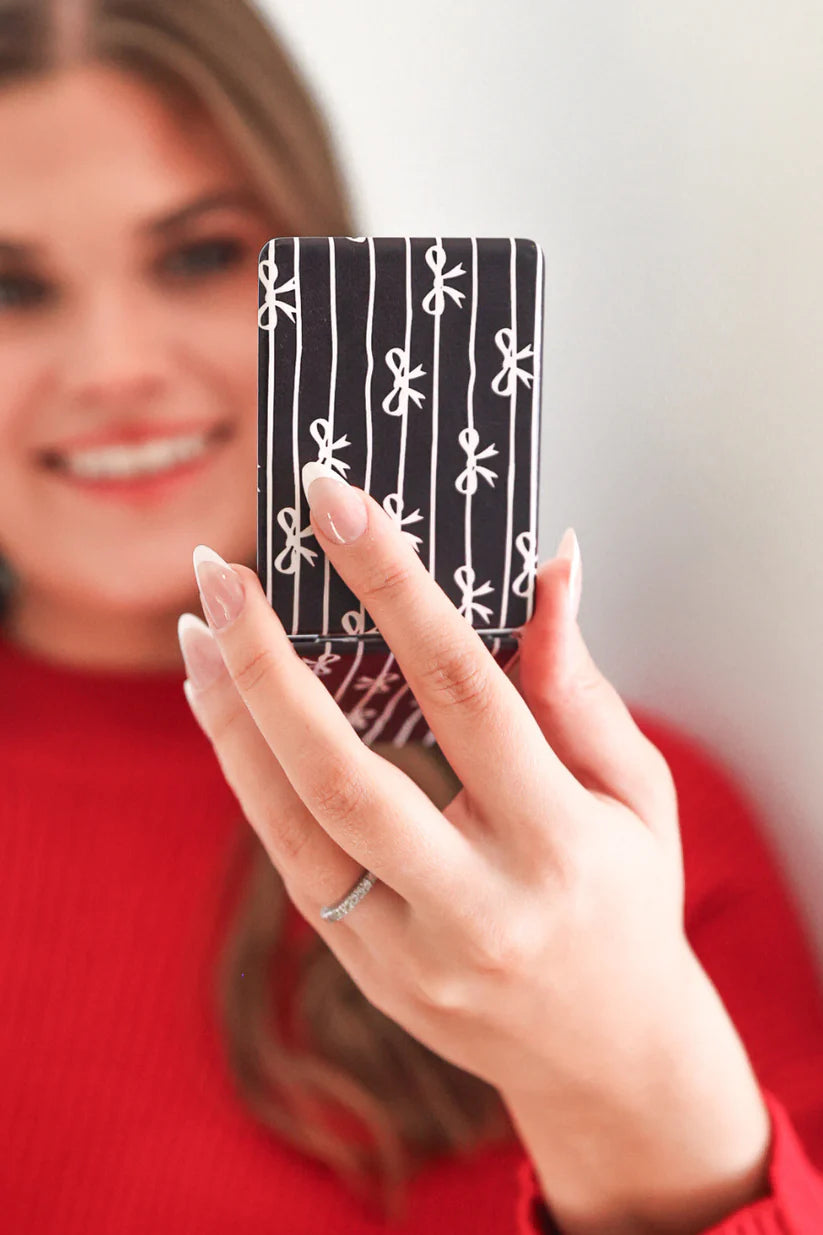 Bows and Stripes Compact MIrror