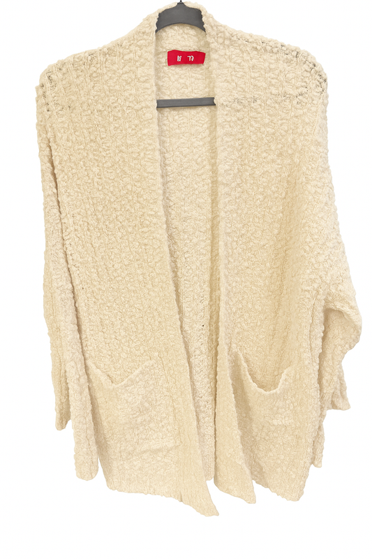 Cream Popcorn Cardigan