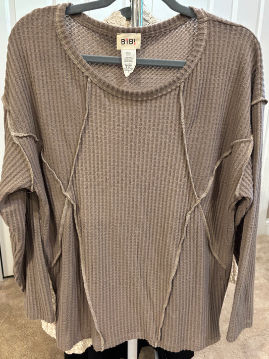 Bibi Greige Weave long sleeve