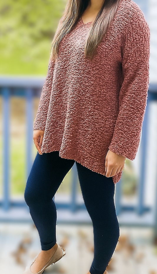Rose Gold Popcorn Sweater