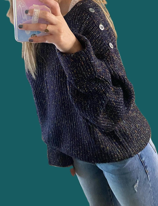 Black Speckled Sweater